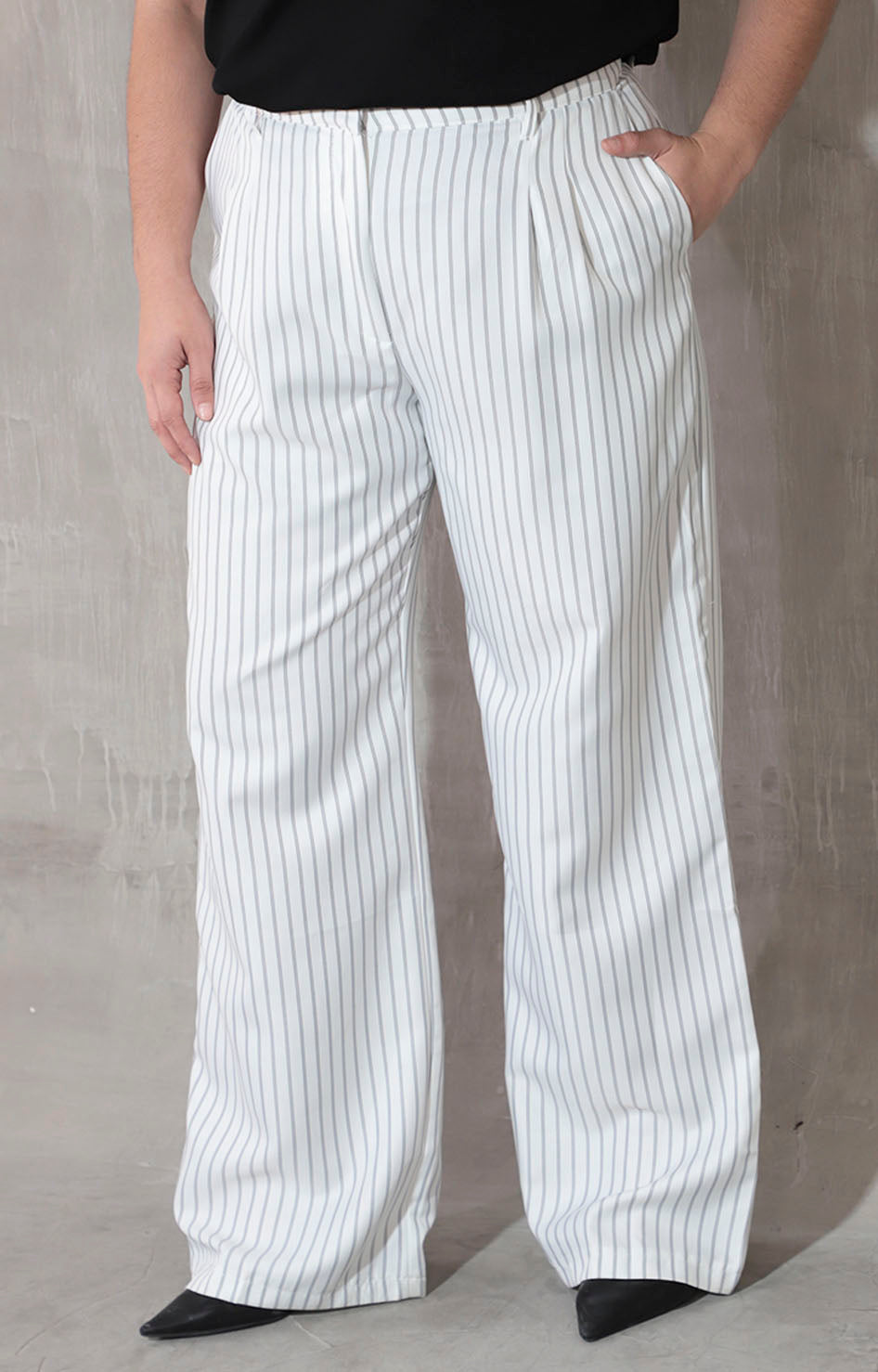 Pantalón blanco lineal - PANTALON XL Boutiquemirel 