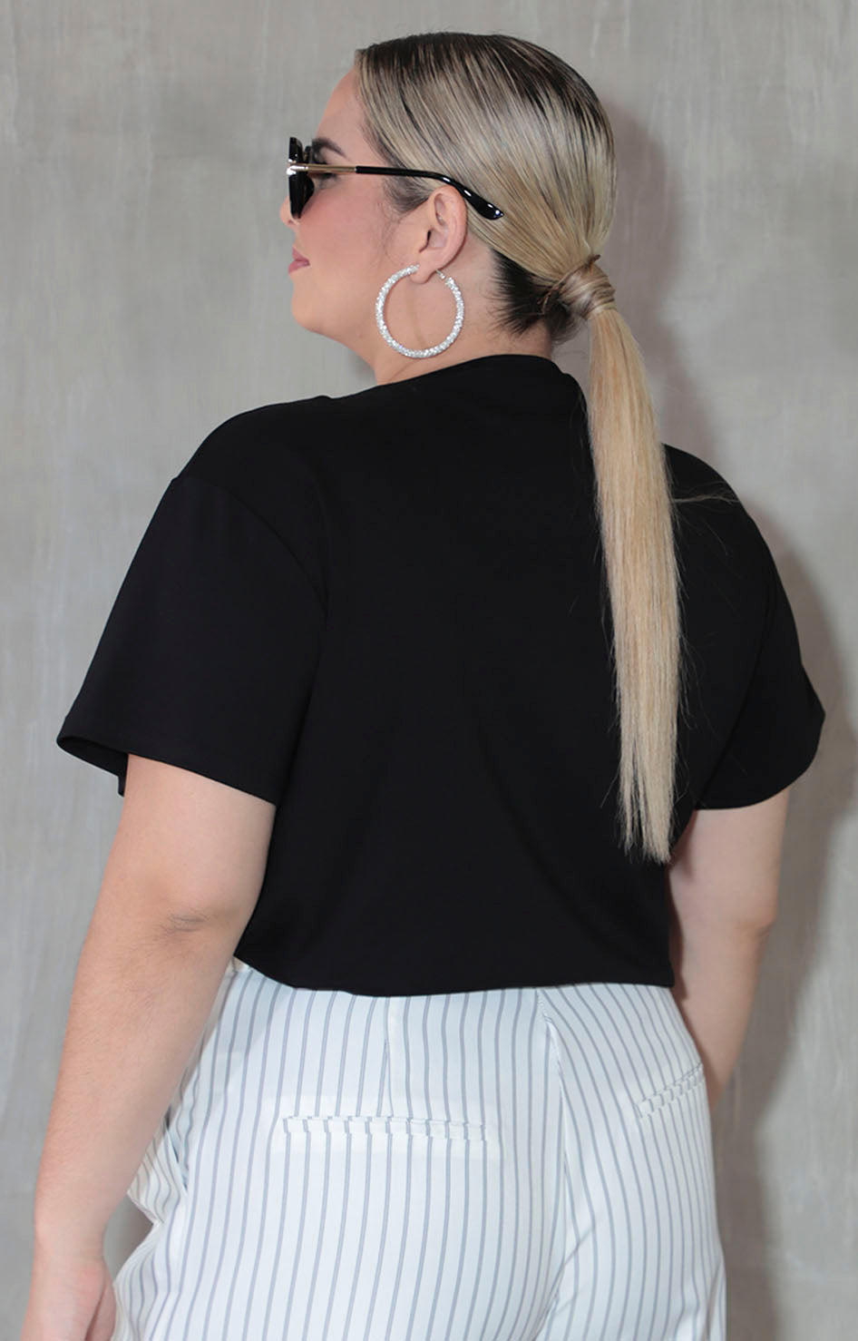 Blusa negra con brillos - BLUSA XL Boutiquemirel 