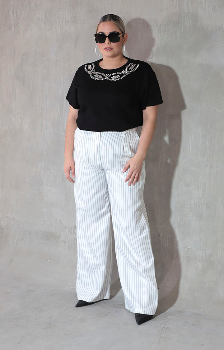 Blusa negra con brillos - BLUSA XL Boutiquemirel 