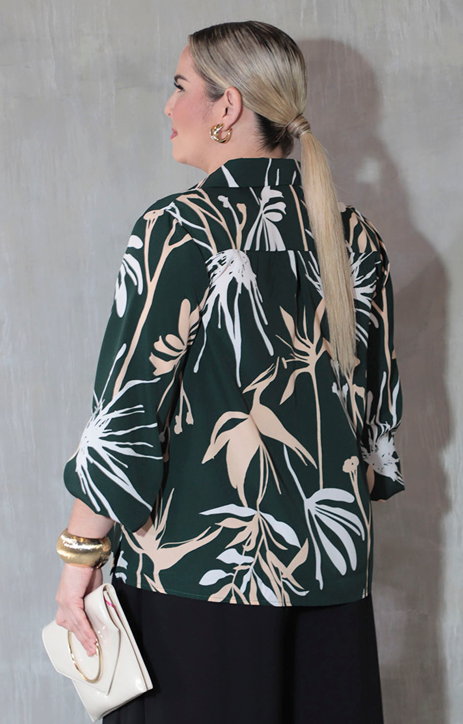 Camisera verde con hojas - BLUSA XL Boutiquemirel 