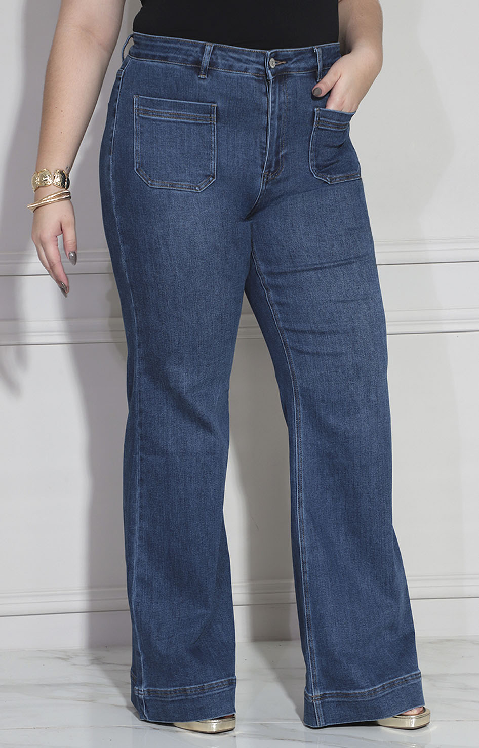 Pantalón denim recto