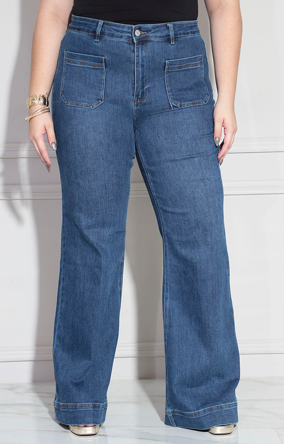 Pantalón denim recto