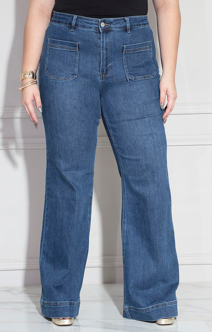 Pantalón denim recto