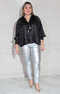 Blusa negra con brillos - BLUSA XL Boutiquemirel 
