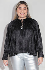 Blusa negra con brillos - BLUSA XL Boutiquemirel 
