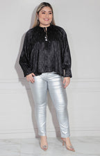 Blusa negra con brillos - BLUSA XL Boutiquemirel 