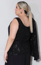 Blusa negra de gala - BLUSA XL Boutiquemirel 