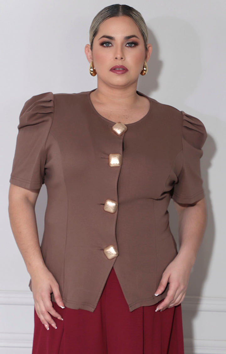 Blusa café