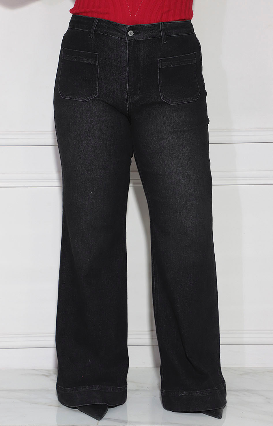 Pantalón de mezclilla negro