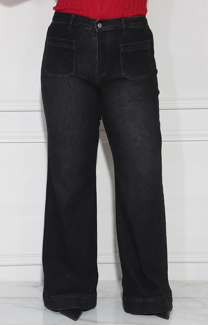 Pantalón de mezclilla negro