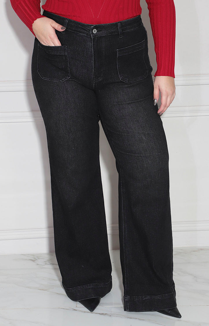 Pantalón de mezclilla negro