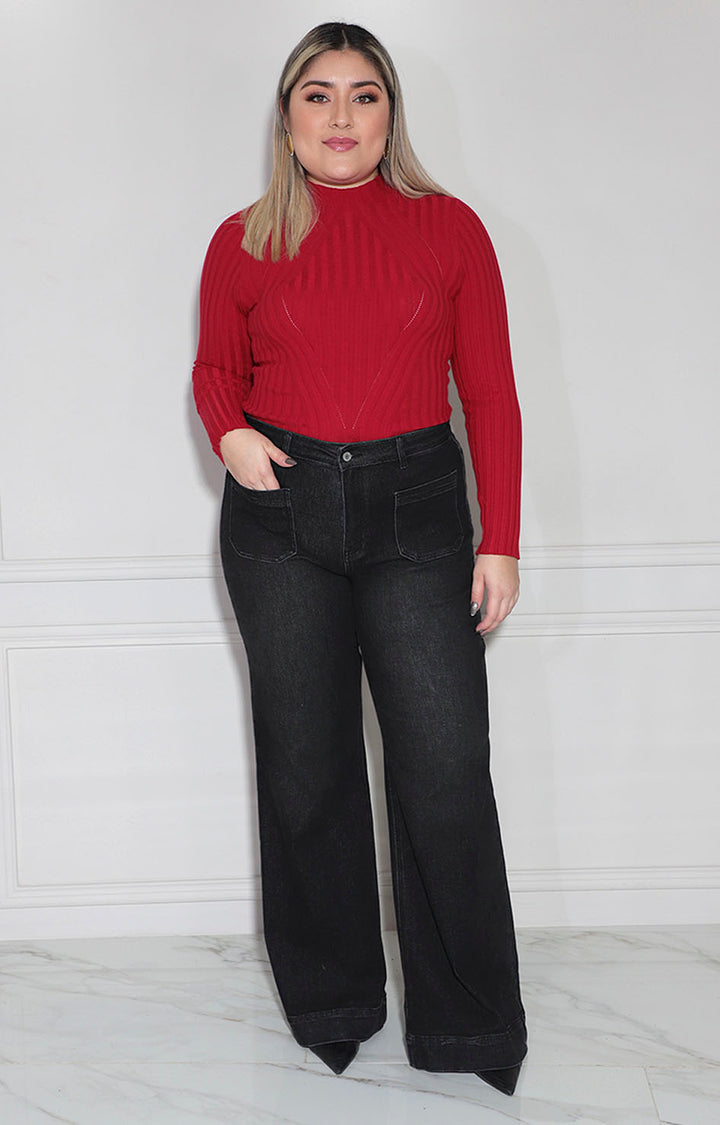 Pantalón de mezclilla negro