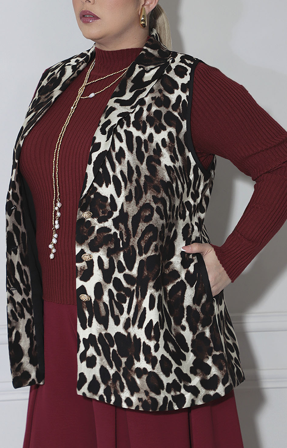 Chaleco beige print - CHALECO XL Boutiquemirel 