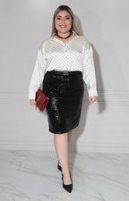 Falda negra de lentejuela - FALDA XL Boutiquemirel 