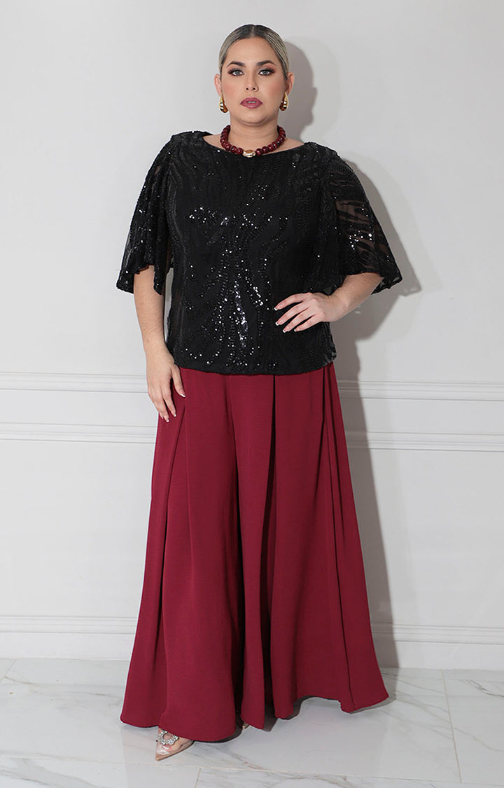 Blusa negra con lentejuela