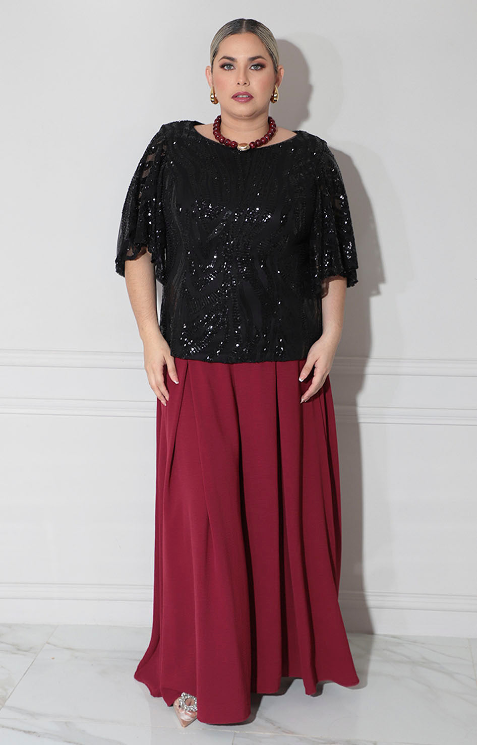 Blusa negra con lentejuela - BLUSA XL Boutiquemirel 