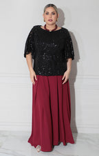 Blusa negra con lentejuela - BLUSA XL Boutiquemirel 