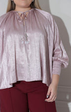 Blusa rosa con brillos - BLUSA XL Boutiquemirel 