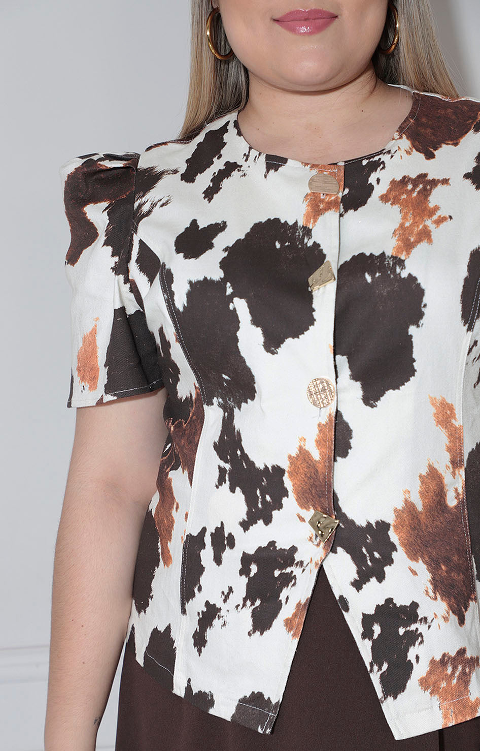 Blusa blanca cow