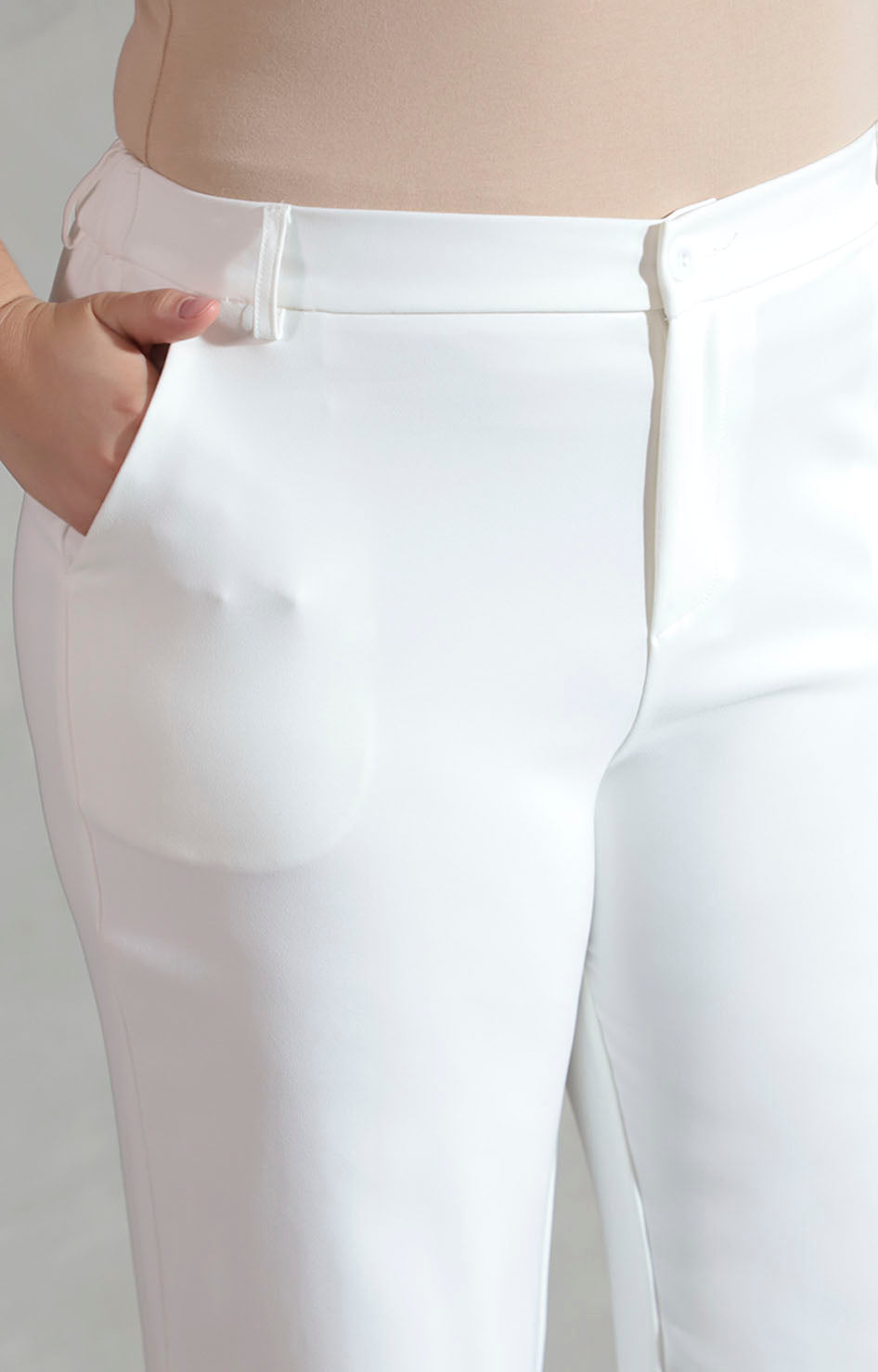 Pantalón recto blanco - PANTALON XL Boutiquemirel 