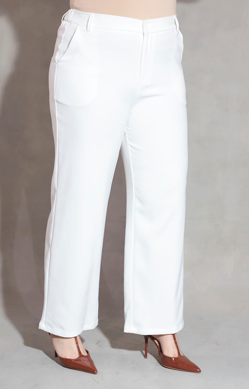 Pantalón recto blanco - PANTALON XL Boutiquemirel 