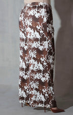 Pantalón café estampado - PANTALON XL Boutiquemirel 