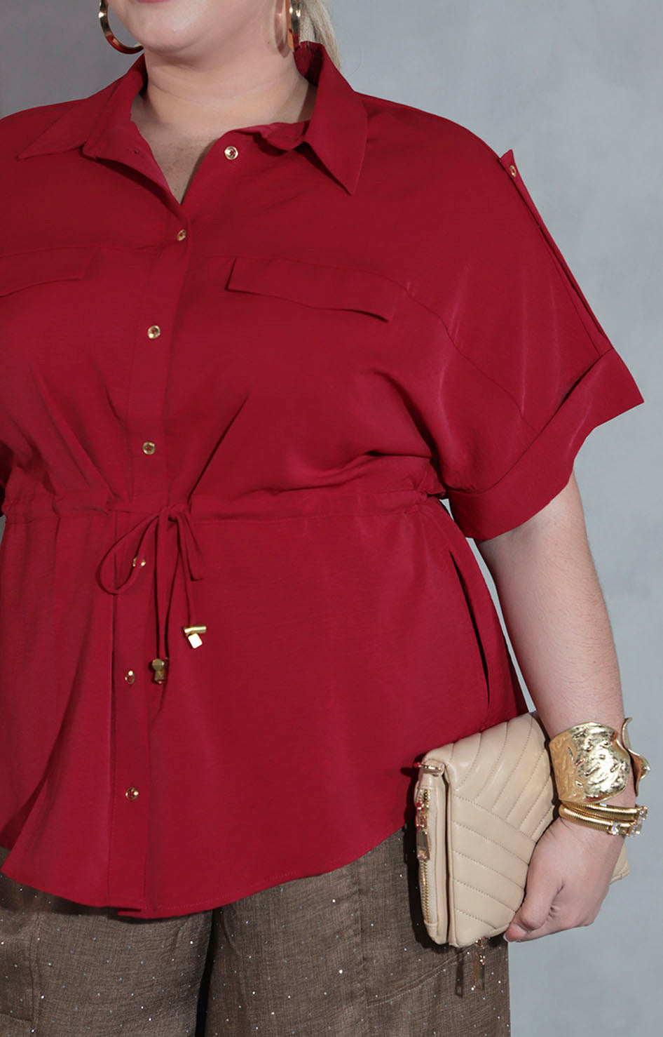 Camisera con lazos guinda - BLUSA Boutiquemirel 