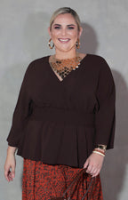 Blusa café - BLUSA XL Boutiquemirel 