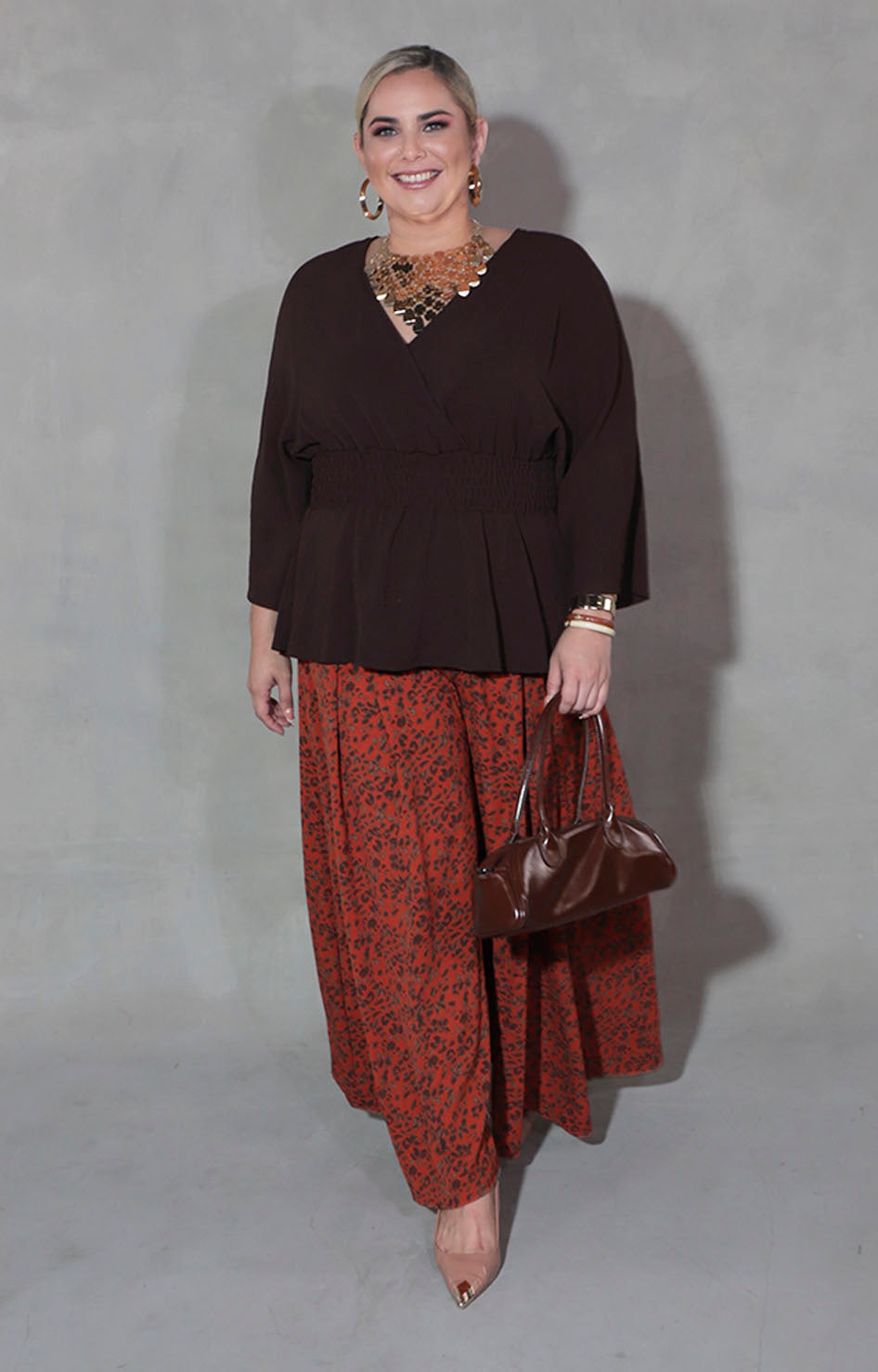 Blusa café - BLUSA XL Boutiquemirel 