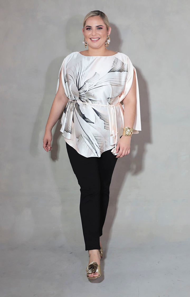 Blusa beige con lazo - BLUSA XL Boutiquemirel 