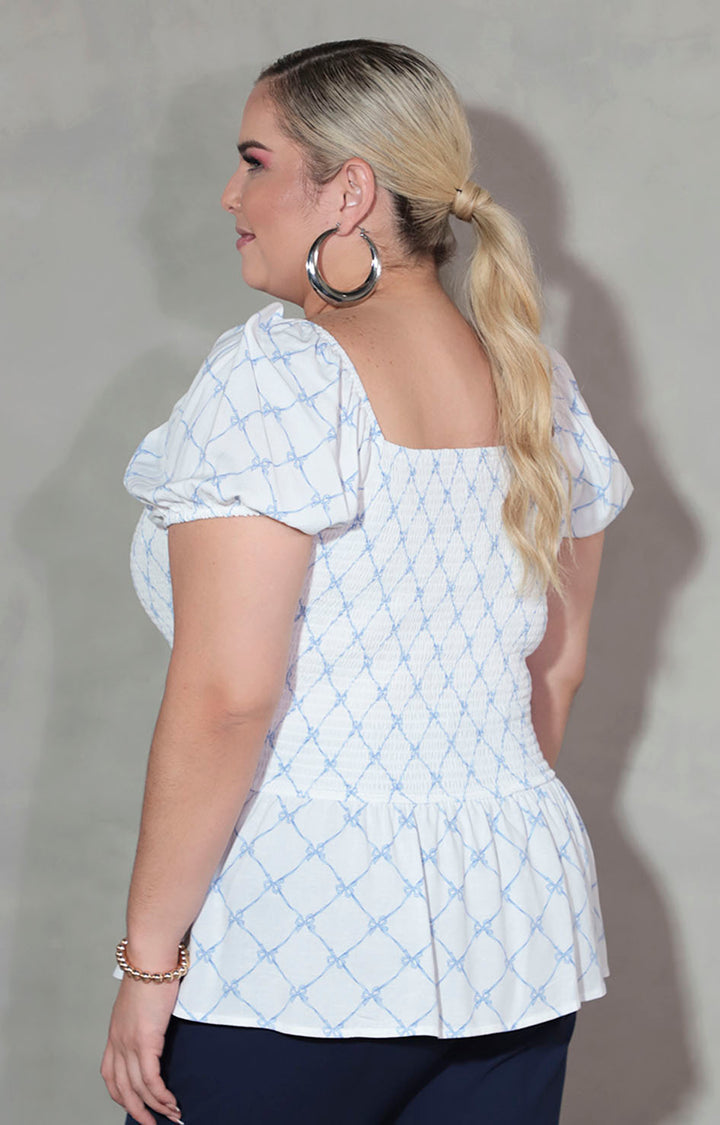 Blusa blanca peplum - BLUSA XL Boutiquemirel 