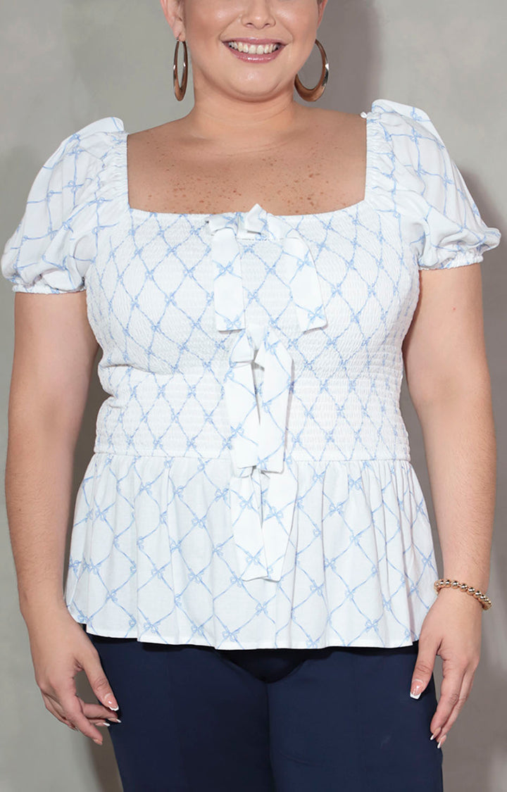 Blusa blanca peplum - BLUSA XL Boutiquemirel 