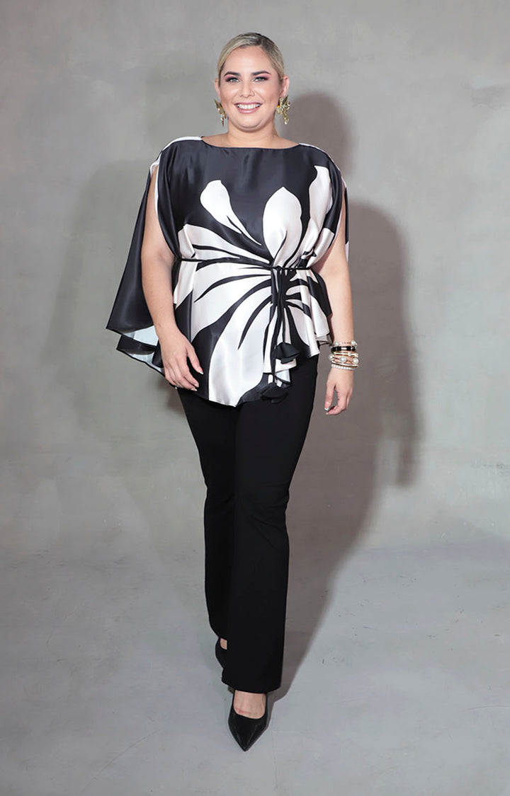 Blusa negra con lazo - BLUSA XL Boutiquemirel 