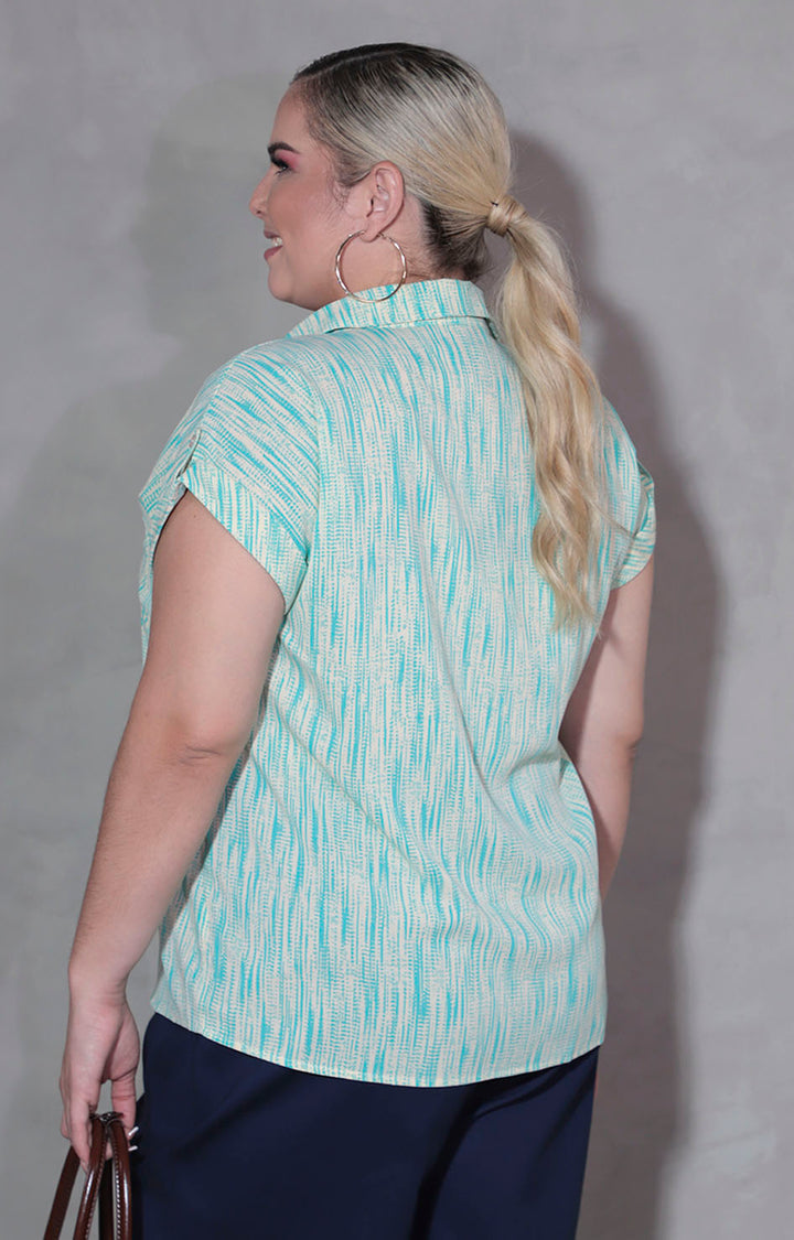 Blusa verde estampada - BLUSA XL Boutiquemirel 