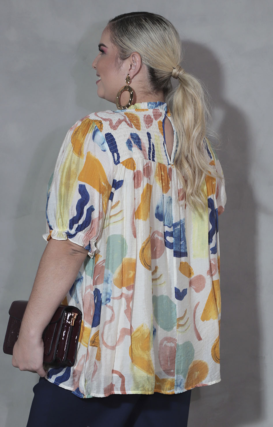 Blusa beige estampada - BLUSA XL Boutiquemirel 