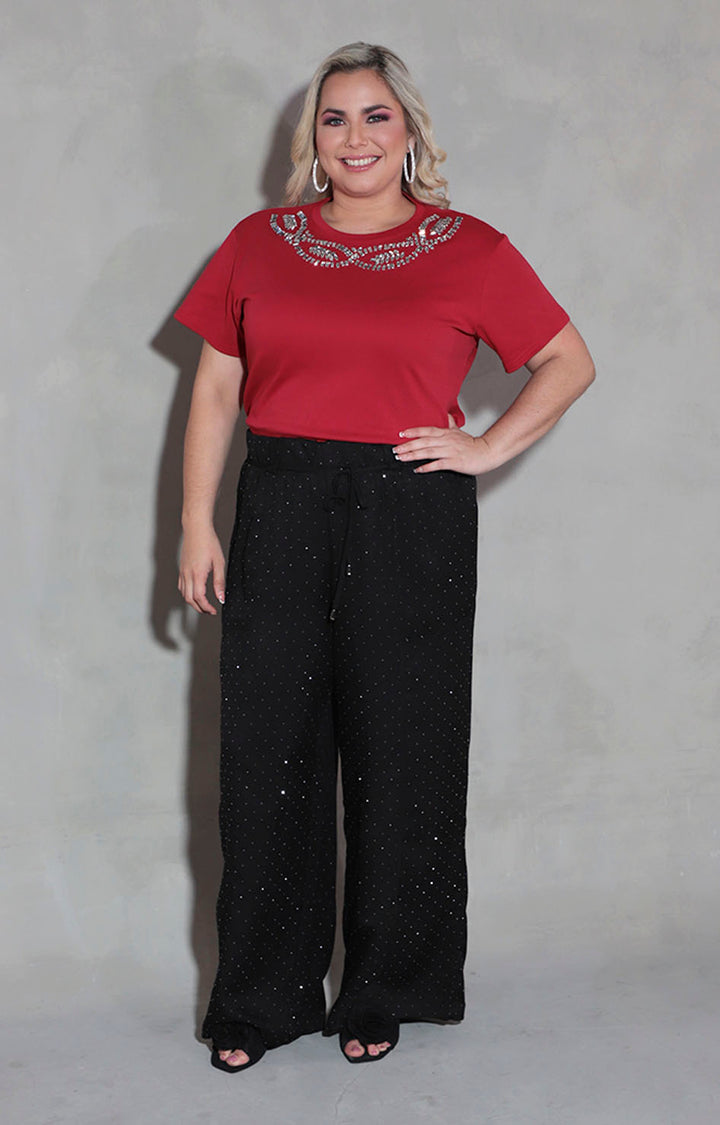 Blusa roja con brillos - BLUSA XL Boutiquemirel 