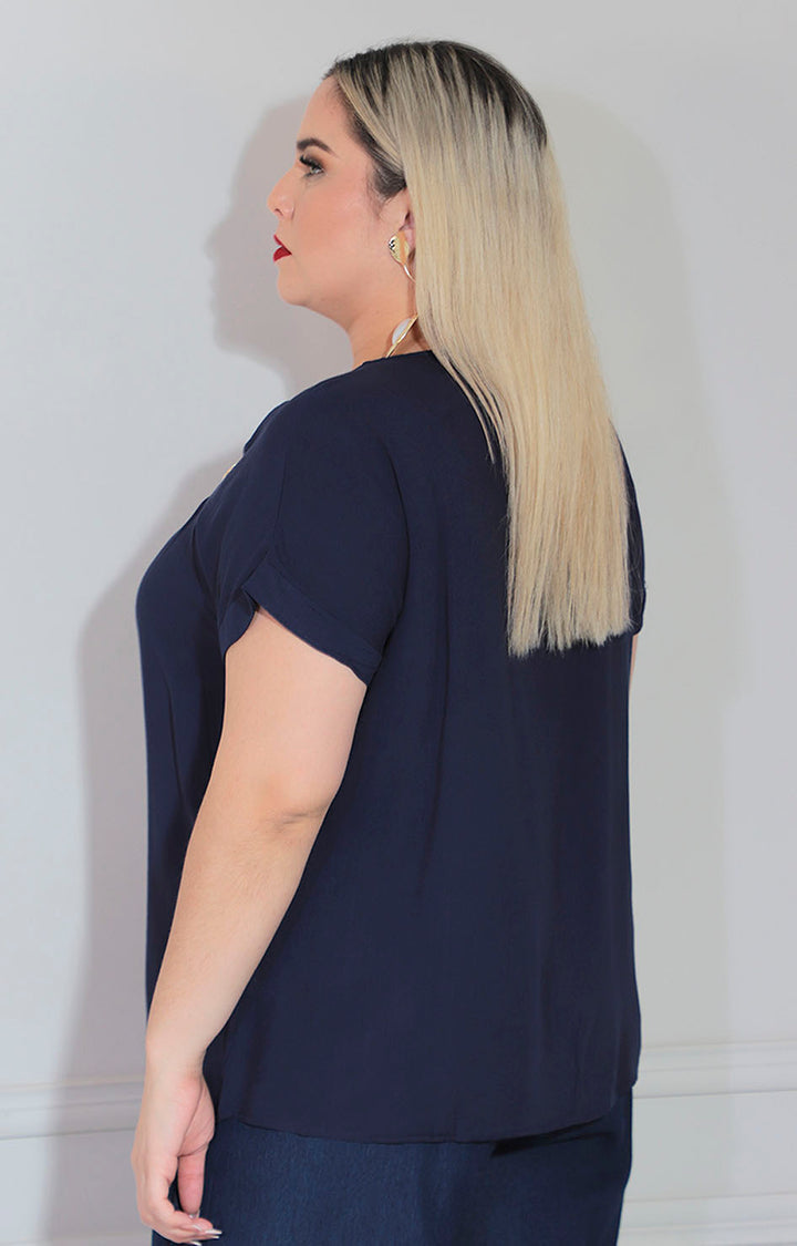 Blusa azul marino