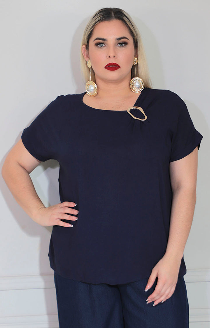 Blusa azul marino