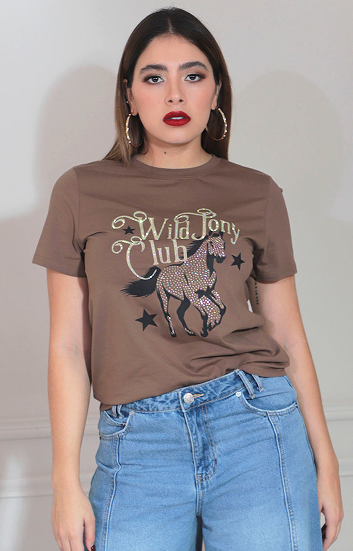 Blusa café wild