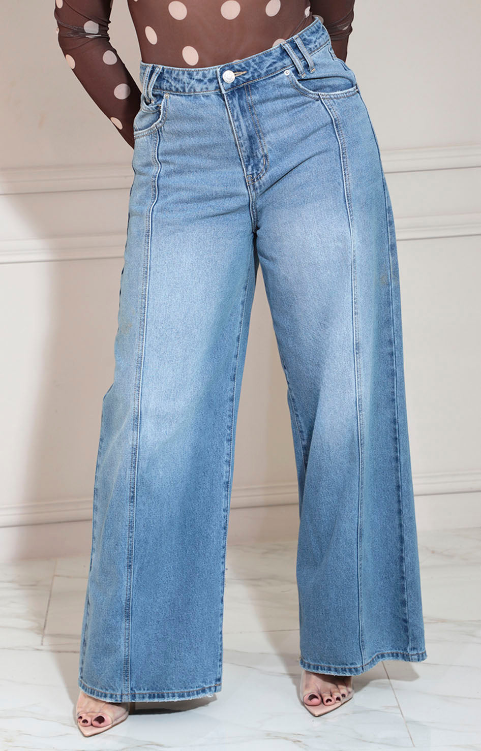 Pantalón de mezclilla recto