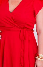 Vestido asimétrico con lazo