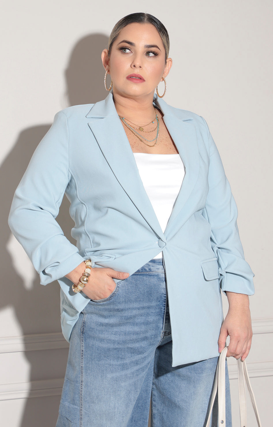 Blazer azul cielo - SACO XL Boutiquemirel 