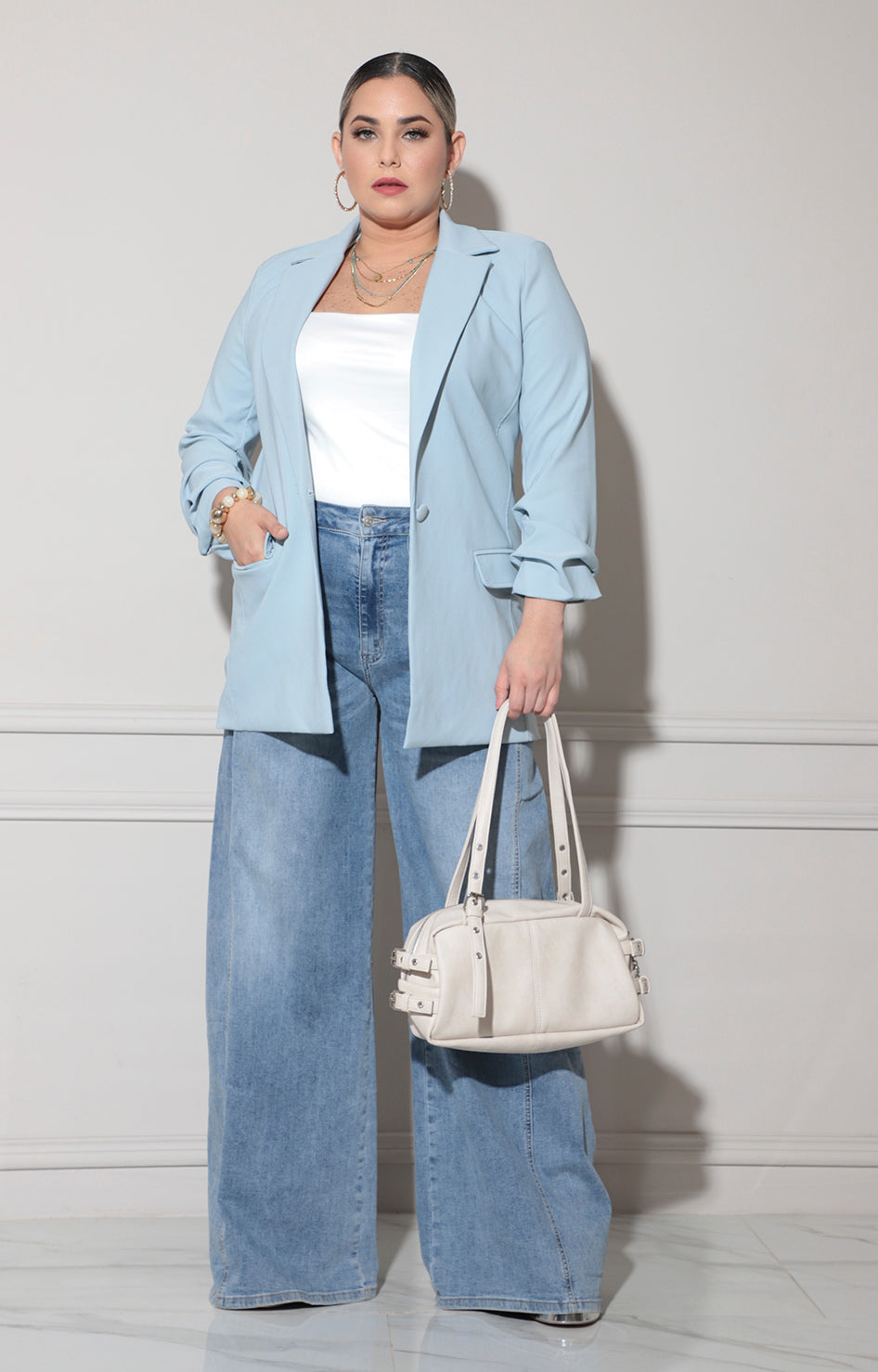Blazer azul cielo - SACO XL Boutiquemirel 