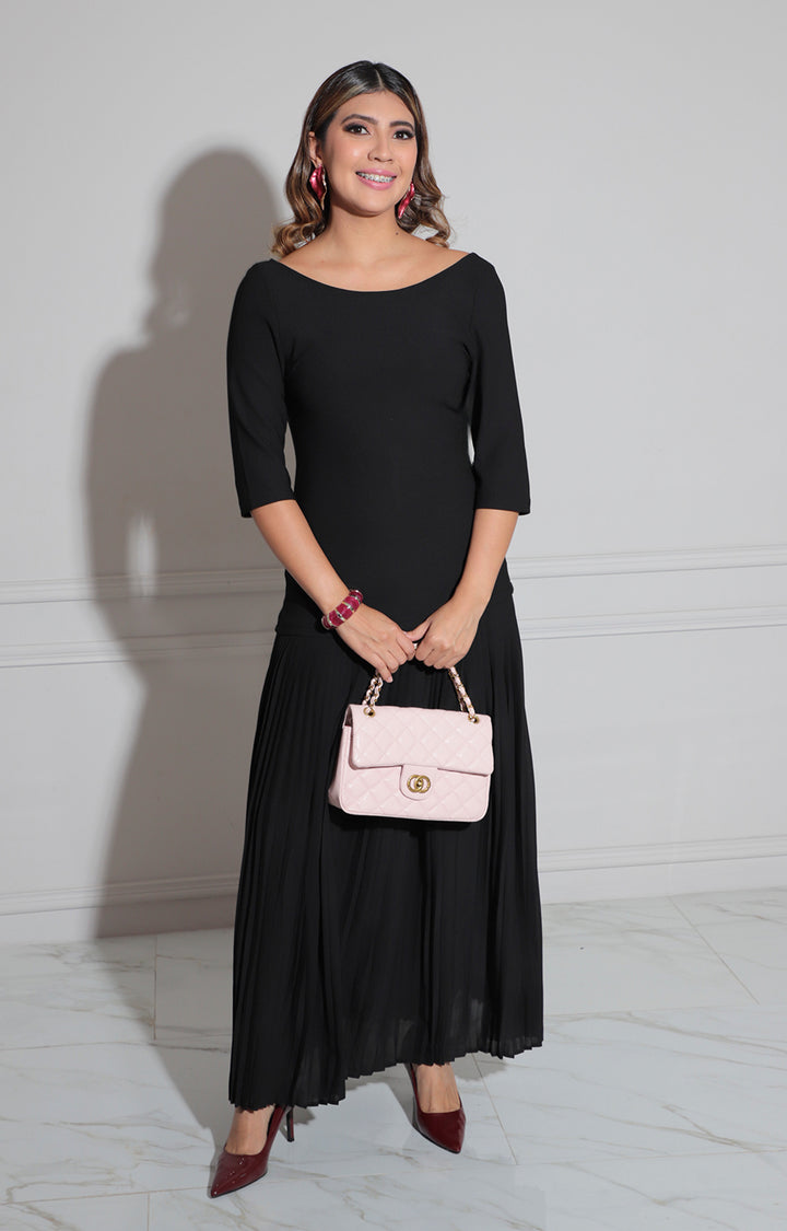 Vestido negro largo