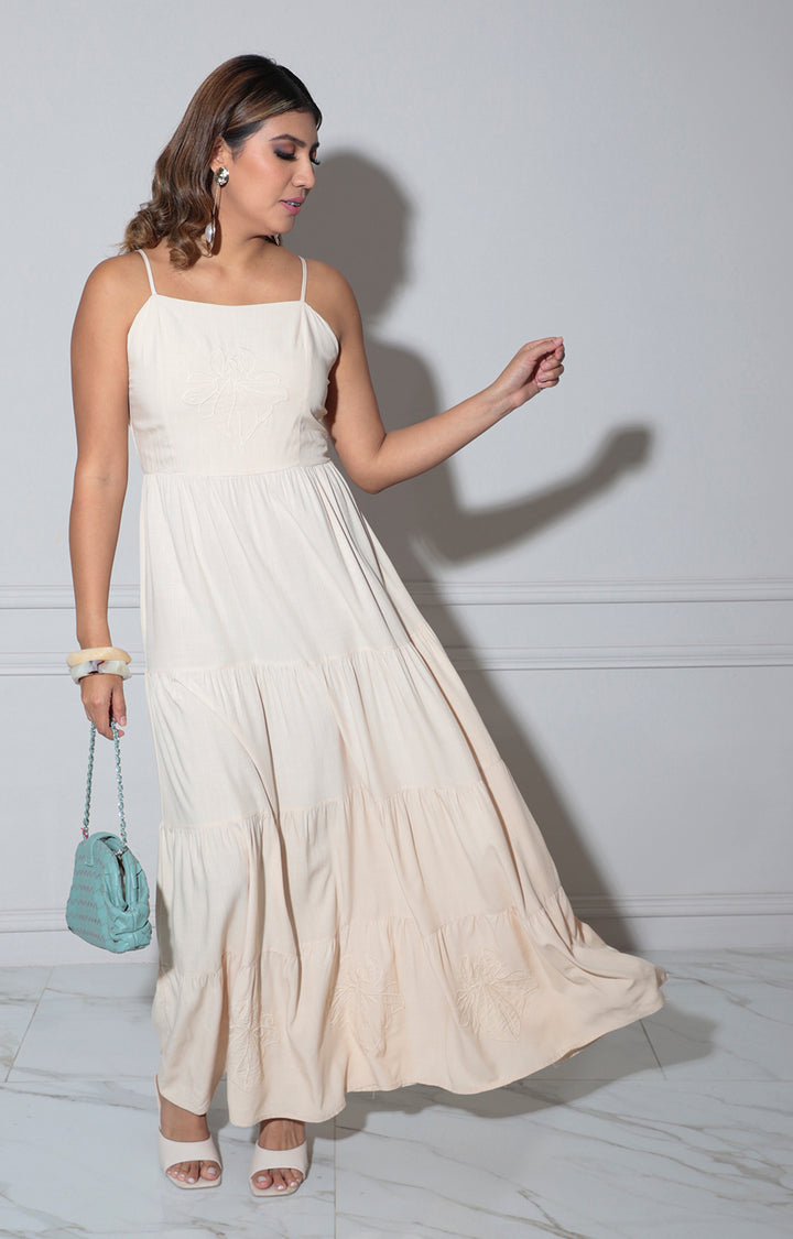 Vestido beige - VESTIDO Boutiquemirel 