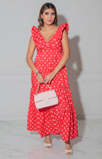 Vestido rojo corazón - VESTIDO LARGO REGULAR Boutiquemirel 