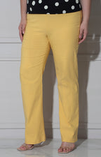 Pantalón recto amarillo - PANTALON CURVY Boutiquemirel 