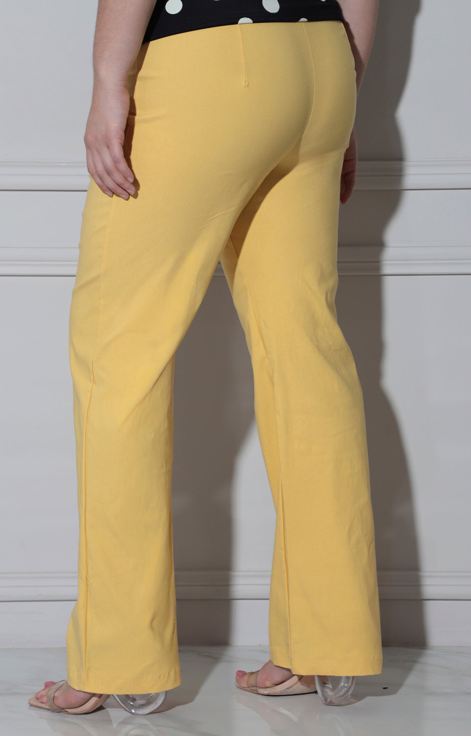 Pantalón recto amarillo - PANTALON CURVY Boutiquemirel 