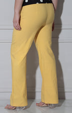 Pantalón recto amarillo - PANTALON CURVY Boutiquemirel 