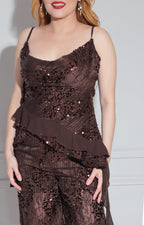 Conjunto cafe con lentejuela - CONJUNTO Boutiquemirel 